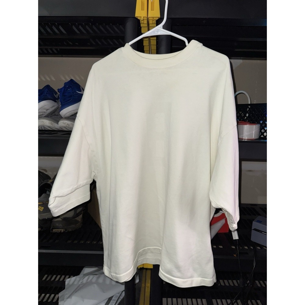 Fear of God Essentials Mens Blank T-Shirt Cream XL Oversized Tee